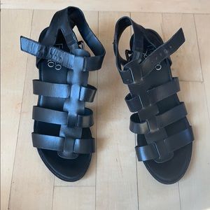 Franco Sarto black wedges